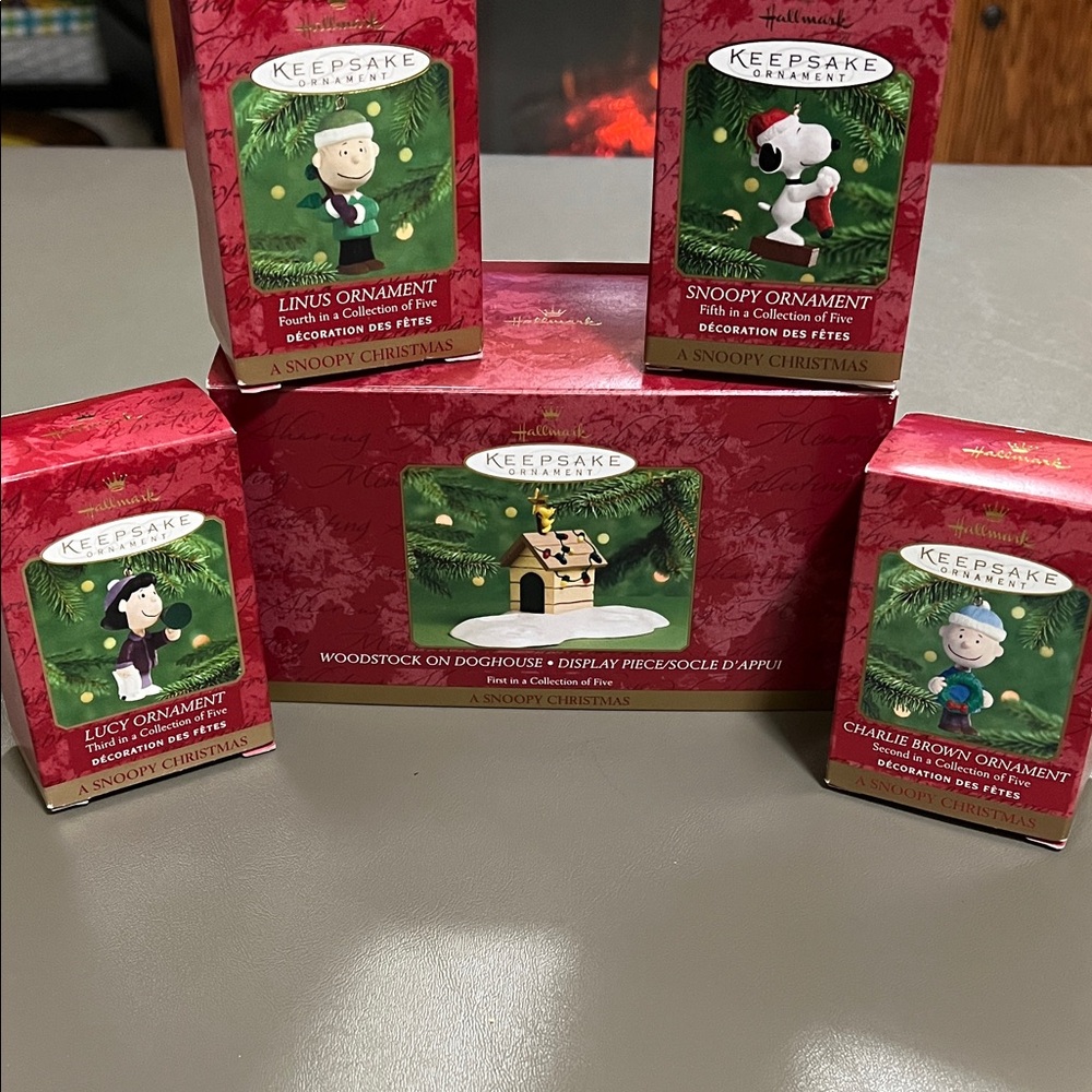 Hallmark Peanuts Keepsake Ornaments Set - c.2000